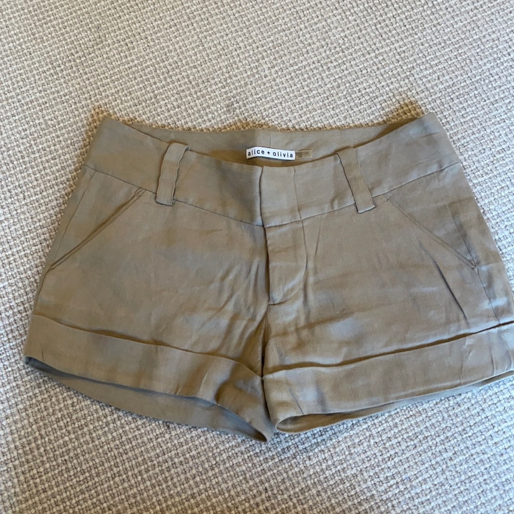 Tan Alice and Olivia shorts